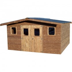 Habrita Solid Wood Garden Shelter 12,3 m² e tábuas de 42mm Habrita Solid Wood Garden Shelter 12,3 m² e tábuas de 42mm