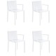 Juego de 4 sillones blancos vondom Quartz