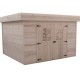 Cobertizo de jardín de madera Dinan Habrita 7.97 m2 con techo plano