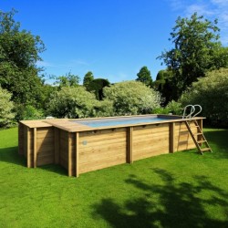 Piscine Urbaine Procopi en Bois 600 x 250 x H 133 Couverture Automatique avec Coffre Piscine Urbaine Procopi en Bois 600 x 250 x H 133 Couverture Automatique avec Coffre