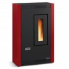 Pelletkachel La Nordica Extraflame Luisella 5kW smal geventileerd Bordeaux