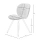 Set van 2 eetkamerstoelen Ania zwart stof onderstel zwart metaal veryforma
