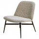 Set of 2 Armchairs Bala loop effect White Base Black Metal VeryForma