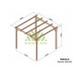 Pergolato autoportante in legno massello Madrid 3x3m 9m2