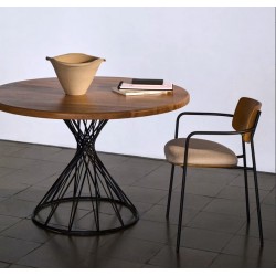 Table Ronde 120 bois acacia Inu VeryForma Table Ronde 120 bois acacia Inu VeryForma