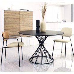 Table Ronde 120 MDF noir Inu VeryForma Table Ronde 120 MDF noir Inu VeryForma