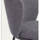 Set van 2 groene en zwarte metalen badstof stoelen Elia VeryForma