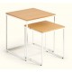 Set de 2 mesas nido auxiliares de madera y metal blanco Ana VeryForma