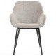 Lot de 2 Chaises Repas Ibis tissu chenille taupe Pieds métal VeryForma