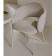 Set van 2 Aina stoelen in beige chenille stof en metaal VeryForma
