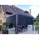 Bioklimatische Pergola 2 Seitenvorhänge 10,80 m2 anthrazit Aluminium Habrita