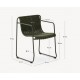 Arvin Swirl Stuhl aus beigem Chenille-Stoff und Beinen aus VeryForma-Eichenholz