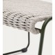 Cadeira Arvin Swirl em tecido chenille bege e pernas de madeira de carvalho VeryForma