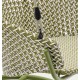 Silla colgante Aliga en aluminio y ratán verde VeryForma