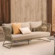 Saco 3-seater outdoor sofa in green rope and steel VeryForma