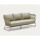 Saco 3-seater outdoor sofa in green rope and steel VeryForma