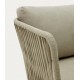 Saco 3-seater outdoor sofa in green rope and steel VeryForma