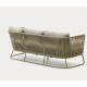 Saco 3-Sitzer-Outdoor-Sofa aus grünem Seil und Stahl VeryForma