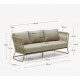 Saco 3-seater outdoor sofa in green rope and steel VeryForma
