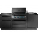 OASIS® 105 Napoleon Negro Mate Serie 700 Sizzle Zone® Cocina al aire libre lateral